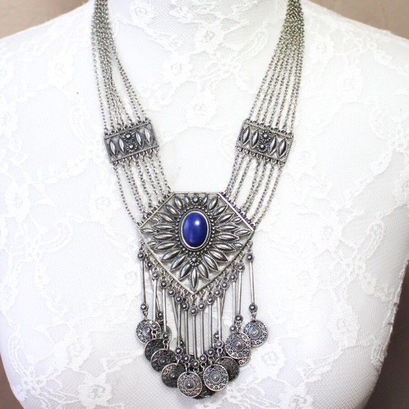 Vintage Inspired Tribal Belly Dance Coin Necklace - Picture 3 of 6